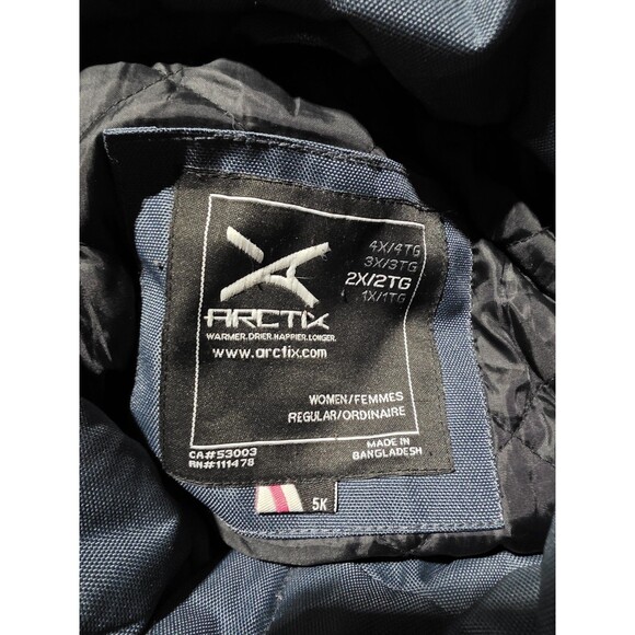 ARCTIX Quilted Insulated Jacket Coat Unisex Rain Ski Puffer Shell Blue/Gray, 2X - Picture 3 of 3